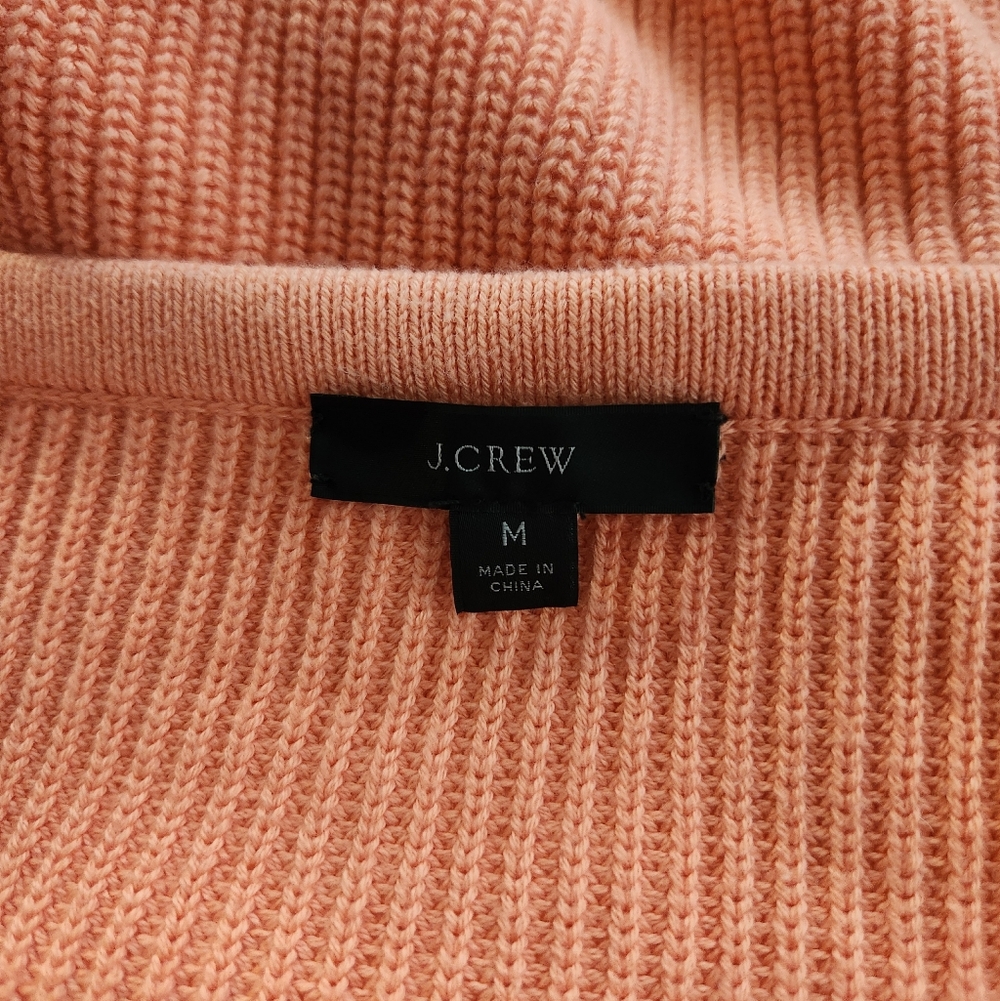 J. Crew Knit Cotton Halter Sweater Top Coral Medium - Picture 9 of 10